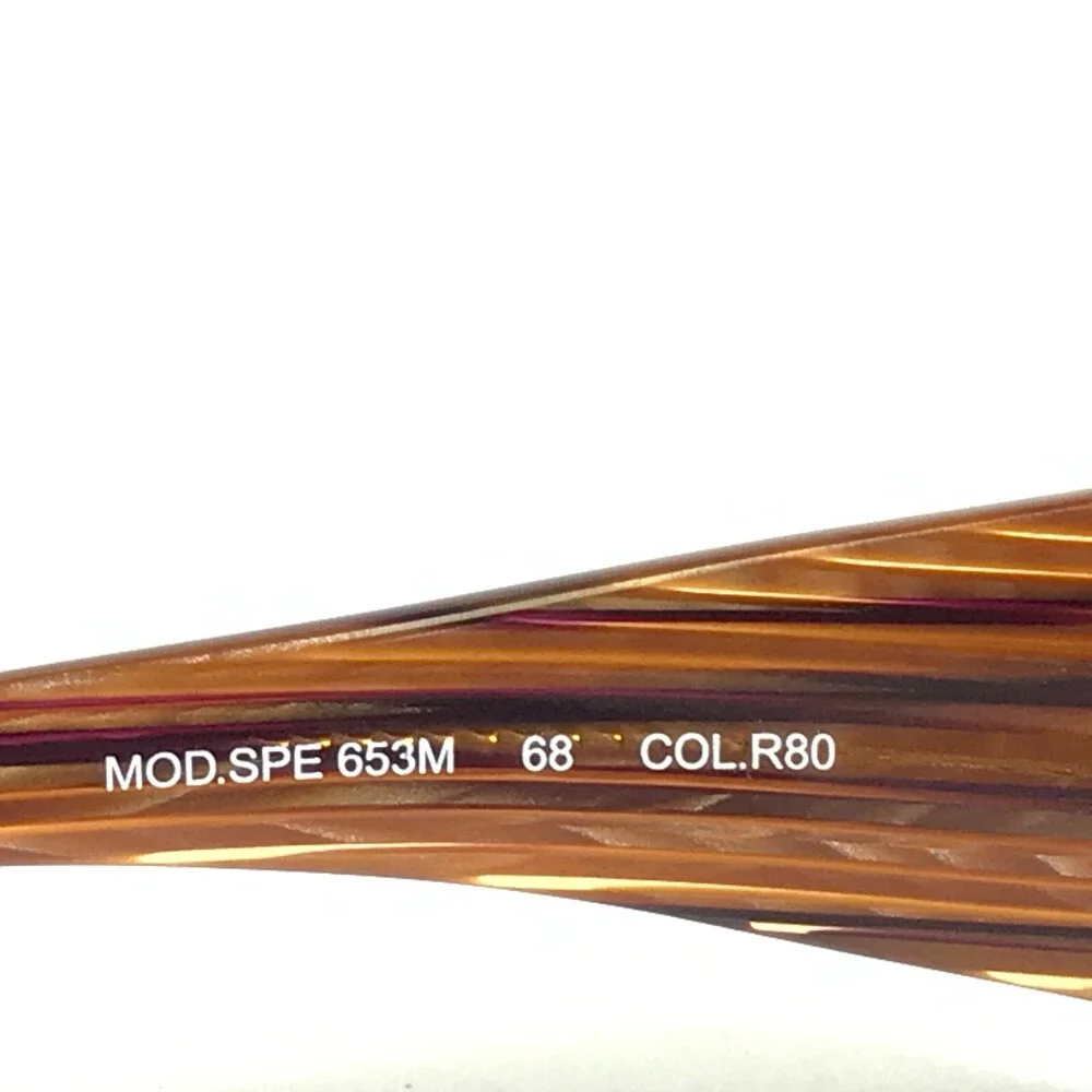 La Perla Sunglasses MOD.SPE 653M COL.R80 Brown Wood Grain Frames w Brown Lenses